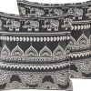 Beliani Koristetyyny 2Kpl 45 X 45 Cm Mustavalkoinen Atabagi Fashion