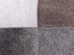 Beliani Koristetyyny Lehmannahka Harmaa Tilkkukuvio 45 X 45 Cm 2 Kpl Nellad Cheap