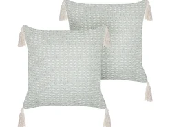 Beliani Koristetyyny Mintunvihrea 42 X 42 Cm 2 Kpl Hakone Discount