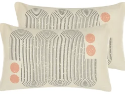 Beliani Koristetyyny Monivarinen 30 X 50 Cm 2 Kpl Tiarella Best