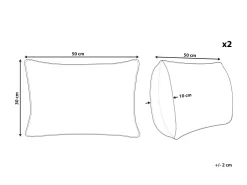 Beliani Koristetyyny Monivarinen 30 X 50 Cm 2 Kpl Tiarella Best