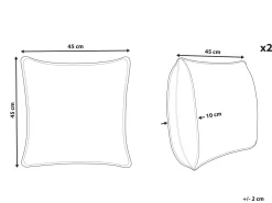 Beliani Koristetyyny Monivarinen 45 X 45 Cm 2 Kpl Sotol Shop
