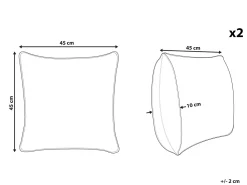 Beliani Koristetyyny Monivarinen 45 X 45 Cm Koodal Fashion