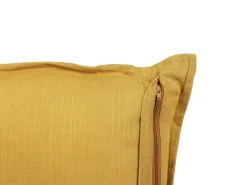 Beliani Koristetyyny Pellava Keltainen 45 X 45 Cm 2 Kpl Sagina Store