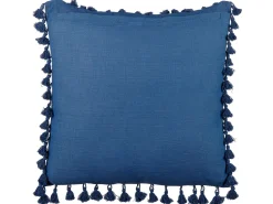 Beliani Koristetyyny Pellava Tummansininen 45 X 45 Cm 2 Kpl Carpinus Outlet