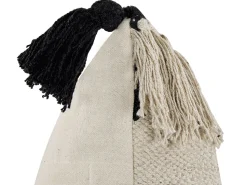 Beliani Koristetyyny Puuvilla Beige/Musta 45 X 45 Cm 2 Kpl Hydrangea Hot