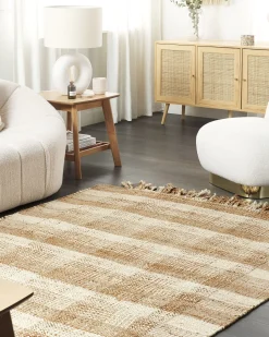 Beliani Koristetyyny Puuvilla Beige 45 X 45 Cm 2 Kpl Pellaea Best Sale