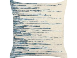 Beliani Koristetyyny Puuvilla Beige/Sininen 45 X 45 Cm 2 Kpl Rivina Hot