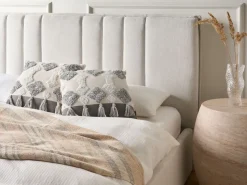 Beliani Koristetyyny Puuvilla Beige/Harmaa Tuftattu 45 X 45 Cm Alocasia Hot