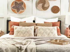 Beliani Koristetyyny Puuvilla Beige 35 X 55 Cm Papaver Fashion