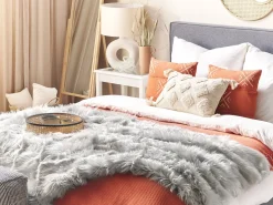 Beliani Koristetyyny Puuvilla Beige 35 X 55 Cm Papaver Fashion