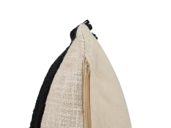 Beliani Koristetyyny Puuvilla Beige/Musta 45 X 45 Cm 2 Kpl Fuchsia Sale