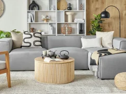 Beliani Koristetyyny Puuvilla Beige/Musta 45 X 45 Cm 2 Kpl Fuchsia Sale