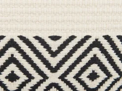 Beliani Koristetyyny Puuvilla Beige/Musta 45 X 45 Cm Calanthe Flash Sale