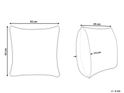 Beliani Koristetyyny Puuvilla Beige/Musta 45 X 45 Cm Calanthe Flash Sale