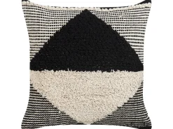 Beliani Koristetyyny Puuvilla Beige/Musta Tuftattu 50 X 50 Cm 2 Kpl Khora Cheap