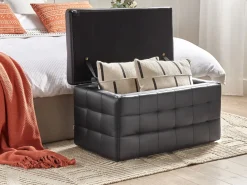 Beliani Koristetyyny Puuvilla Harmaa Kohokuvioitu 45 X 45 Cm Konni Flash Sale