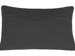 Beliani Koristetyyny Puuvilla Harmaa Kohokuvioitu 30 X 50 Cm Veloor Fashion