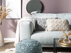 Beliani Koristetyyny Puuvilla Harmaa Makramee 30 X 45 Cm 2 Kpl Kirikkale Shop