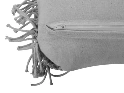 Beliani Koristetyyny Puuvilla Harmaa Makramee 30 X 45 Cm 2 Kpl Kirikkale Shop