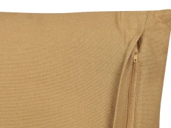 Beliani Koristetyyny Puuvilla Hiekanruskea/Valkoinen 45 X 45 Cm 2 Kpl Banyan Best