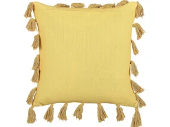 Beliani Koristetyyny Puuvilla Keltainen 45 X 45 Cm 2 Kpl Lynchis Best Sale