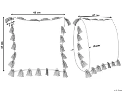 Beliani Koristetyyny Puuvilla Keltainen 45 X 45 Cm Lynchis Best Sale