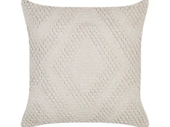 Beliani Koristetyyny Puuvilla Luonnonvalkoinen 45 X 45 Cm Catalpa Online