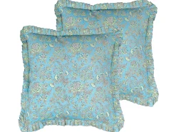 Beliani Koristetyyny Puuvilla Monivarinen 45 X 45 Cm 2 Kpl Amoena Clearance