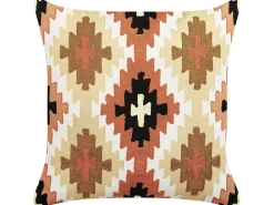 Beliani Koristetyyny Puuvilla Monivarinen Kirjailtu 50 X 50 Cm Serampore Cheap