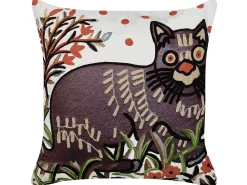 Beliani Koristetyyny Puuvilla Monivarinen Kirjailtu 50 X 50 Cm 2 Kpl Phusro Hot