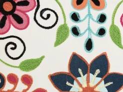 Beliani Koristetyyny Puuvilla Monivarinen Kirjailtu 50 X 50 Cm Bahraich Hot