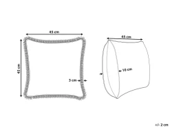 Beliani Koristetyyny Puuvilla Monivarinen 45 X 45 Cm Omorika Outlet