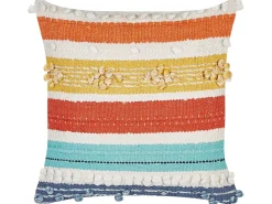 Beliani Koristetyyny Puuvilla Monivarinen 45 X 45 Cm 2 Kpl Dicliptera Best