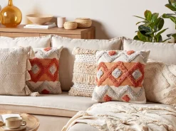 Beliani Koristetyyny Puuvilla Monivarinen 45 X 45 Cm Brevifolia Outlet