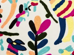 Beliani Koristetyyny Puuvilla Monivarinen Kirjailtu 50 X 50 Cm Raiganj Fashion