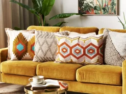 Beliani Koristetyyny Puuvilla Monivarinen Kirjailtu 40 X 60 Cm 2 Kpl Majra Cheap