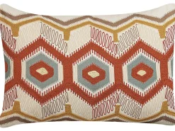 Beliani Koristetyyny Puuvilla Monivarinen Kirjailtu 40 X 60 Cm 2 Kpl Majra Cheap