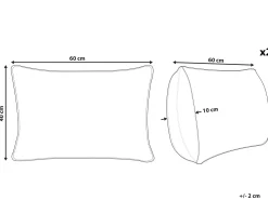 Beliani Koristetyyny Puuvilla Monivarinen Kirjailtu 40 X 60 Cm 2 Kpl Majra Cheap