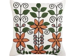 Beliani Koristetyyny Puuvilla Monivarinen Kirjailtu 50 X 50 Cm 2 Kpl Vellore Sale