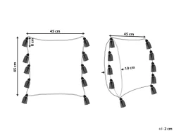 Beliani Koristetyyny Puuvilla Monivarinen 45 X 45 Cm Bouvardia Sale