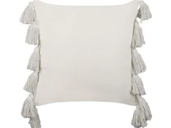 Beliani Koristetyyny Puuvilla Musta/Valkoinen 45 X 45 Cm Rochea Best