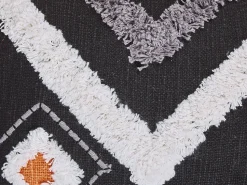 Beliani Koristetyyny Puuvilla Musta Tuftattu 30 X 50 Cm 2 Kpl Viburnum Online