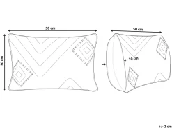 Beliani Koristetyyny Puuvilla Musta Tuftattu 30 X 50 Cm Viburnum Cheap