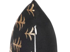 Beliani Koristetyyny Puuvilla Musta/Kultainen 45 X 45 Cm 2 Kpl Leroy Online