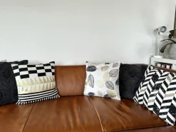 Beliani Koristetyyny Puuvilla Mustavalkoinen 45 X 45 Cm 2 Kpl Dalia Sale