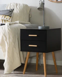 Beliani Koristetyyny Puuvilla Mustavalkoinen 45 X 45 Cm 2 Kpl Dalia Sale