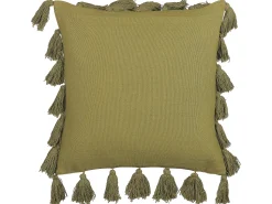 Beliani Koristetyyny Puuvilla Oliivinvihrea 45 X 45 Cm 2 Kpl Lynchis Store
