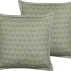 Beliani Koristetyyny Puuvilla Oliivinvihrea 45 X 45 Cm 2 Kpl Pictus Fashion