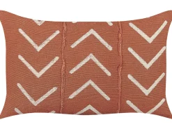 Beliani Koristetyyny Puuvilla Oranssi 35 X 55 Cm Albium Discount